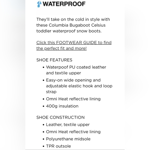 Baby size 4 columbia boots - Picture 4 of 5